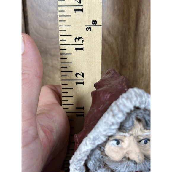 Vintage Santa Clause Pecan Resin Wood Christmas Painted Figure With‎ Clown Rare - Picture 8 of 8
